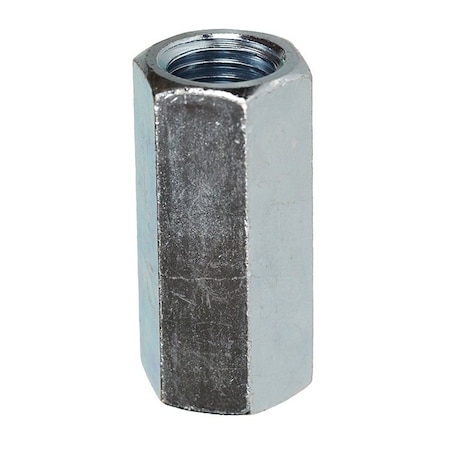 Coupling Nut, 1/2''-13, Steel, Zinc Plated, 1-1/4 In Lg, 50 PK